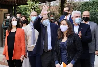 Francisco Igea junto a Inés Arrimadas y Gemma Villarroel