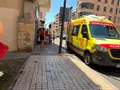 Ambulancia en el incidente sanitario en la avenida de Portugal
