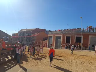 Instantes previos a la salida de Comediante.