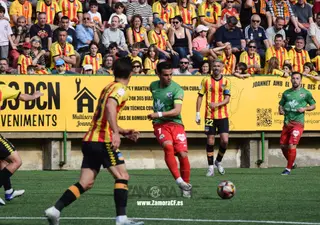 Dani Hernández, durante el partido ante el Sant Andreu