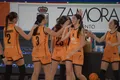 El equipo cadete femenino del CD Zamarat en uno de los encuentros