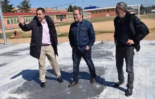 La pista polideportiva del Tránsito estará lista en menos de un mes