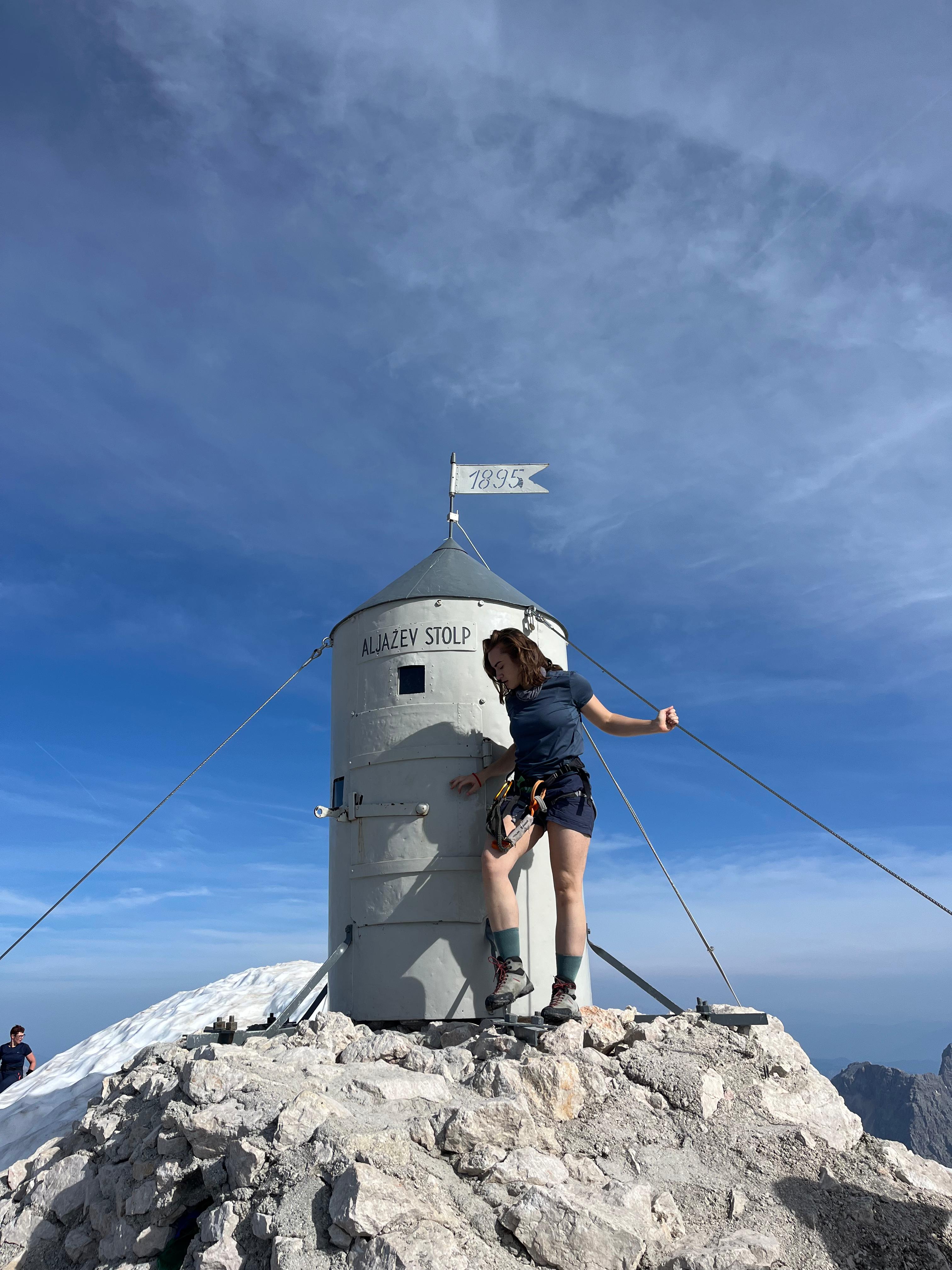 La zamorana en el monte Triglav, el pico m&aacute;s alto de Eslovenia