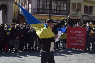 Manifestación en Zamora en apoyo al pueblo ucraniano
