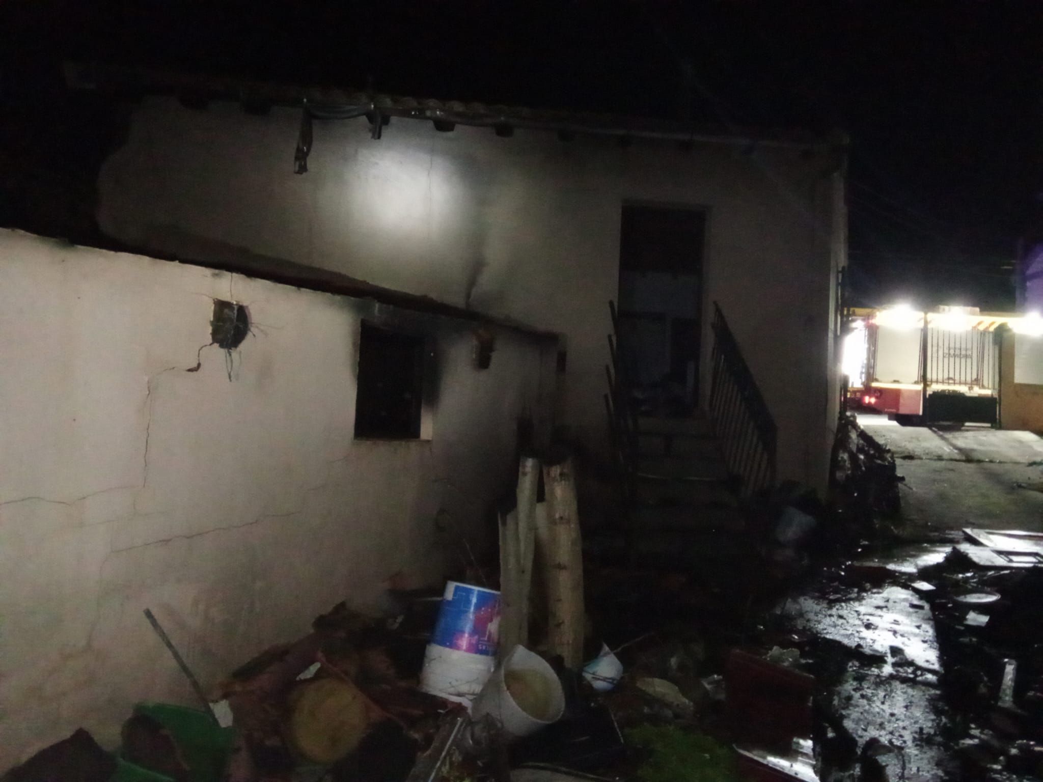 Imagen de la casa incendiada