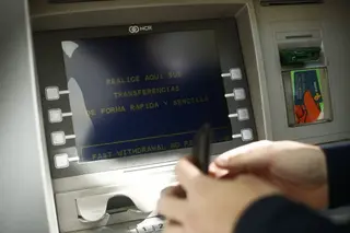 Cajero banco