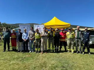 Operativos de Portugal, Galicia y CyL participan en un simulacro de incendio forestal transfronterizo