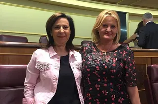 PSOE Congreso Diputados. Margarita Robles (Portavoz GPS) y Mar Rominguera y (Diputada Zamora )
