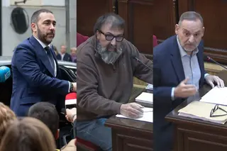 Archivo - El empresario Víctor Aldama, el exasesor Koldo García y el exministro José Luis Ábalos (de izquierda a derecha de la imagen) - EPDATA - Archivo
