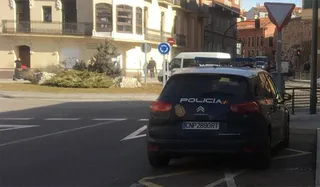 Policia Nacional en la Puerta de la Feria.