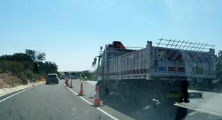 Obras en la N-631. Archivo