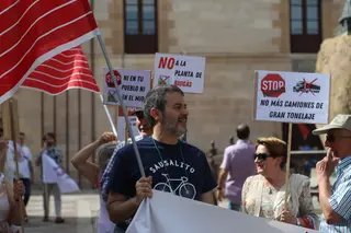 Manifestación en contra de las platas de biogás en Zamora
