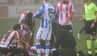 Diego Hernández, lesionado ante la Real Sociedad FOTO ZAMORA CF