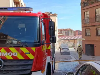 Bomberos en el lugar de los hechos