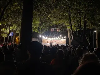 Representación de la obra en el parque de Olivares el pasado mes de septiembre