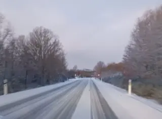 Una carretera de Sanabria esta mañana
