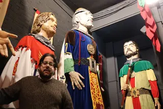 Luis Fernando García junto a algunos de los gigantes de Capitonis Durii