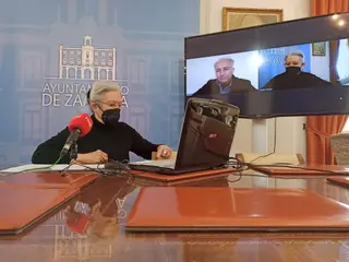 Un instante de la rueda de prensa
