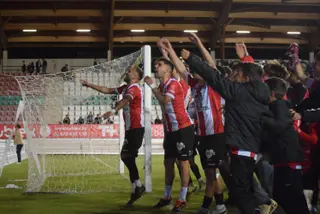 Celebración del Zamora CF tras eliminar al Sant Andreu.