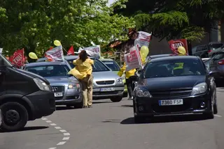 Caravana sindicatos Correos