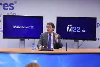 El candidato del Partido Popular (PP) a la Presidencia de la Junta de Castilla y León y candidato a la reelección, Alfonso Fernández Mañuec