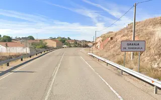 Imagen de la entrada al pueblo de Granja de Moreruela 
