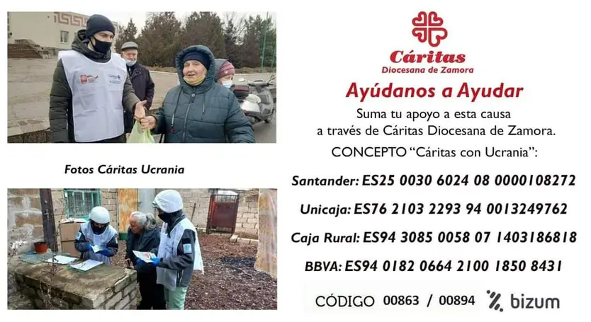 Cáritas Zamora con Ucrania