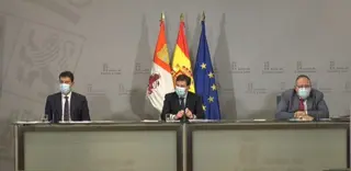 Ángel Ibáñez, Carlos Fernández Carriedo y Alejandro Vázquez tras el consejo de Gobierno