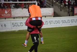Celebración del Zamora CF tras eliminar al Sant Andreu