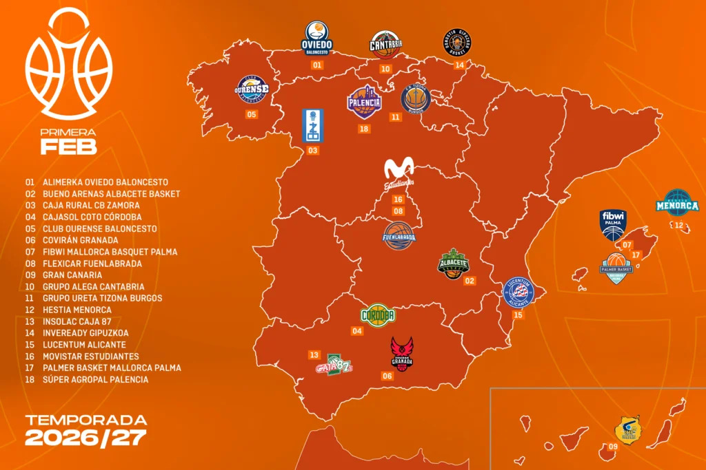 Equipos que integrar&aacute;n la categor&iacute;a Primera FEB la pr&oacute;xima temporada