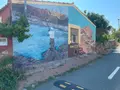 Nuevo mural en Villaflor con el dibujo del eclipse de sol
