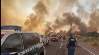 Imagen del incendio de Fermoselle