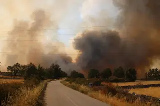 Imagen del incendio de Fermoselle