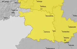 Aviso por tormenta en la Meseta de Zamora para este lunes