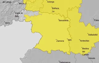 Aviso por tormenta en la Meseta de Zamora para este lunes