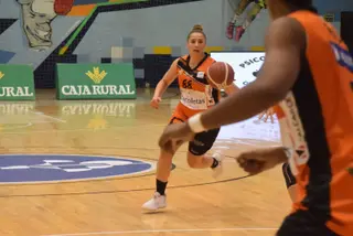 Irene Lahuerta, durante un partido