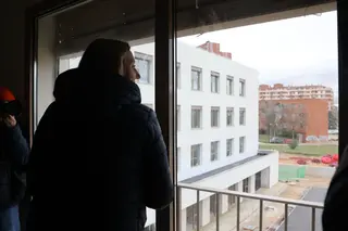 Visita de Isabel Blanco a la nueva residencia de Zamora el pasado mes de enero