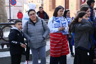 Recibimiento de la afición al CB Zamora