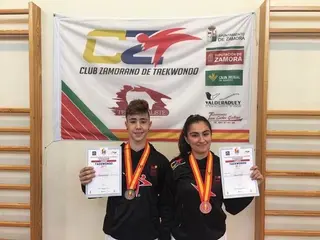 Ana P. Borrego y Óscar Hernández, subcampeones del Open Internacional de España de Taekwondo