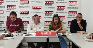 Presentación de la movilización Respeto que se celebrará en León el 23 de noviembre. CCOO, Movimiento Sumar, Izquierda Unida y PSOE