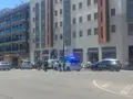 Ambulancia, Policía y bomberos en el accidente de la puerta de la Feria 