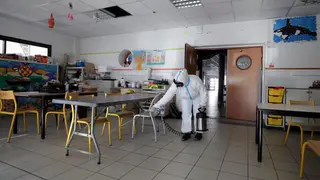 Desinfección de un aula