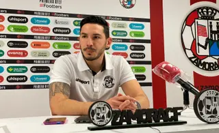 Dani Espejo en la rueda de prensa