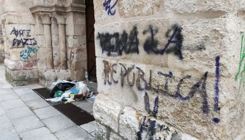 Estampa en la iglesia de San Esteban esta mañana