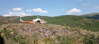 BRIF Laza en el incendio de Pías en Alta Sanabria. Foto BRIF Laza/ ATBrif