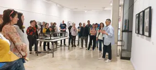 Visita de Juan Lara al Festival Internacional de Fotografía de Castilla y León.