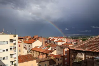 Un arco iris en el cielo de Zamora capital Foto: Carlos G. Rodríguez 