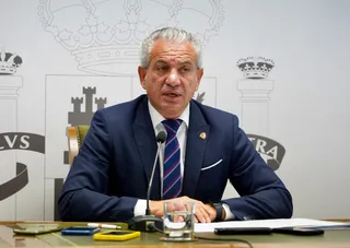 El delegado del Gobierno en Castilla y León, Nicanor Sen, presenta el informe de los medios del Gobierno que han participado en la extinción de los incendios durante el pasado mes de agosto en Castilla y León. | Leticia Pérez - ICAL