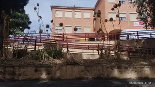 Estado que presenta el patio del centro