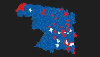 Mapa de resultados en Zamora